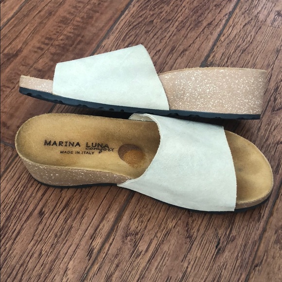 Marina Luna Shoes | Marina Luna Comfort Leather Slides | Poshmark